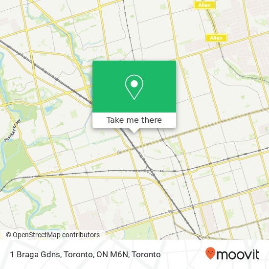 1 Braga Gdns, Toronto, ON M6N plan