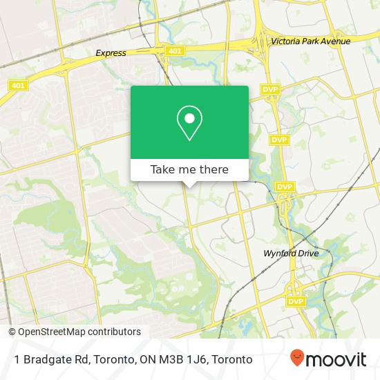 1 Bradgate Rd, Toronto, ON M3B 1J6 map