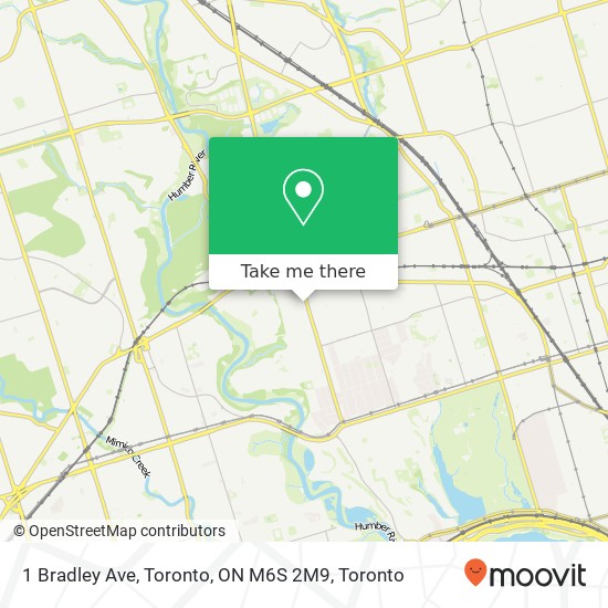 1 Bradley Ave, Toronto, ON M6S 2M9 map