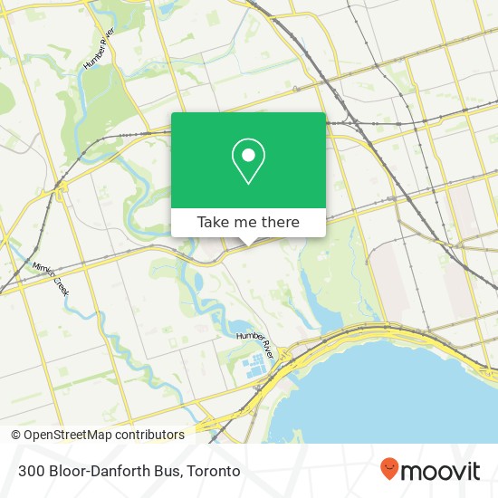 300 Bloor-Danforth Bus map