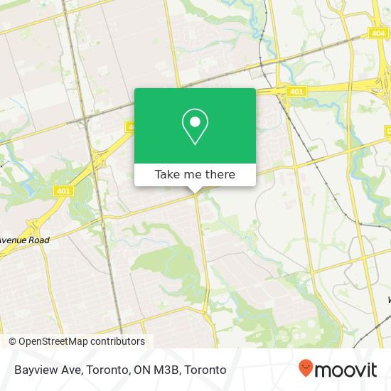 Bayview Ave, Toronto, ON M3B map