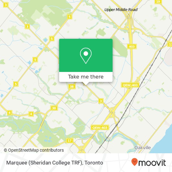 Marquee (Sheridan College TRF) map