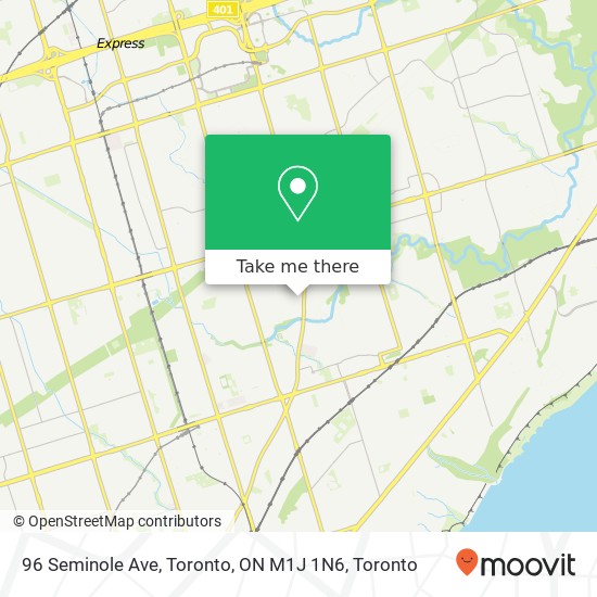 96 Seminole Ave, Toronto, ON M1J 1N6 map
