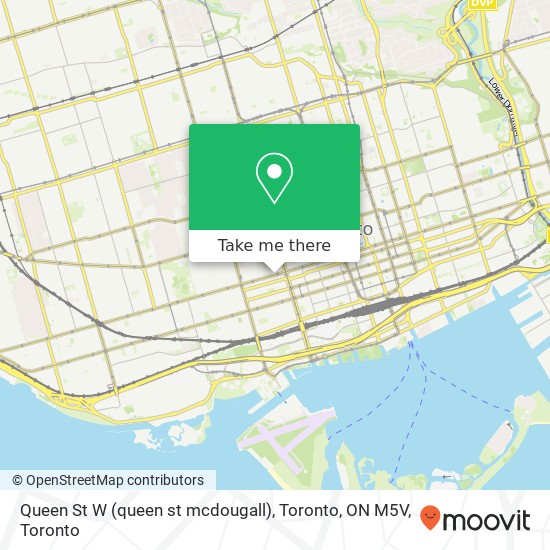 Queen St W (queen st mcdougall), Toronto, ON M5V map