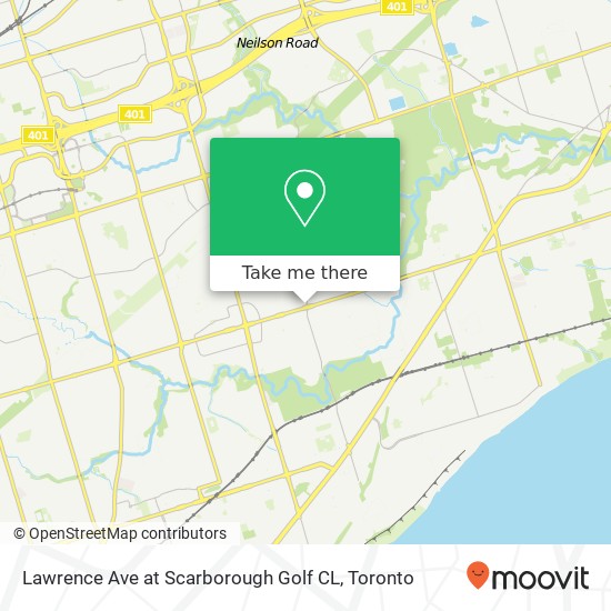 Lawrence Ave at Scarborough Golf CL map