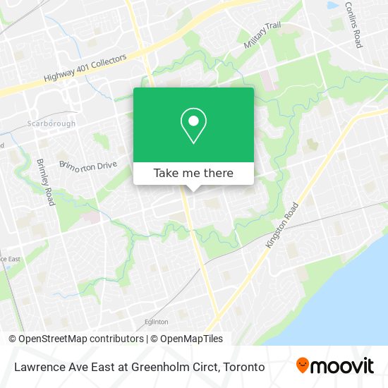 Lawrence Ave East at Greenholm Circt map