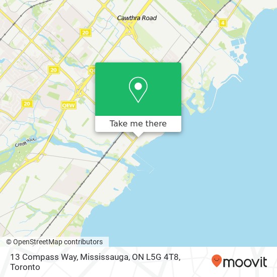 13 Compass Way, Mississauga, ON L5G 4T8 map