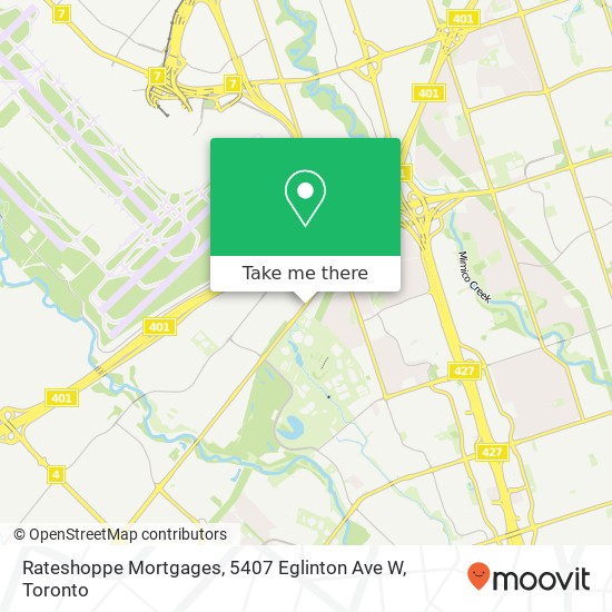 Rateshoppe Mortgages, 5407 Eglinton Ave W map