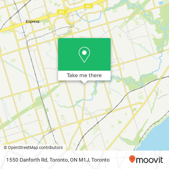 1550 Danforth Rd, Toronto, ON M1J map