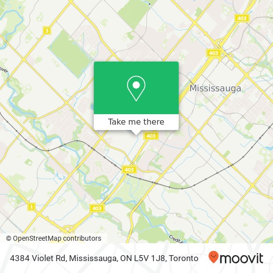 4384 Violet Rd, Mississauga, ON L5V 1J8 map