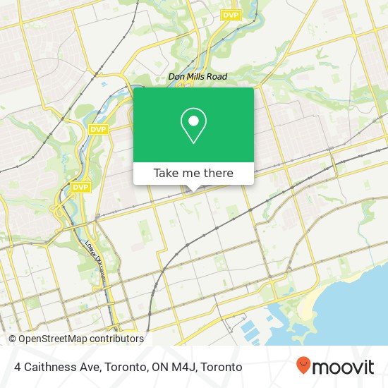 4 Caithness Ave, Toronto, ON M4J map