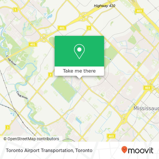 Toronto Airport Transportation map