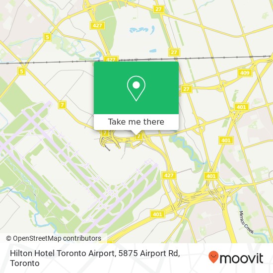 Hilton Hotel Toronto Airport, 5875 Airport Rd map