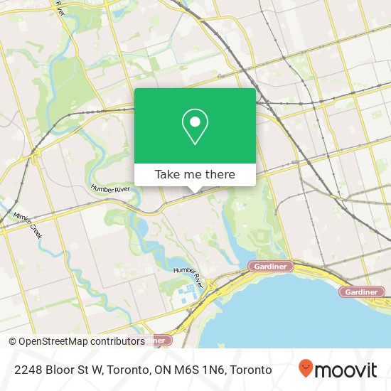 2248 Bloor St W, Toronto, ON M6S 1N6 map
