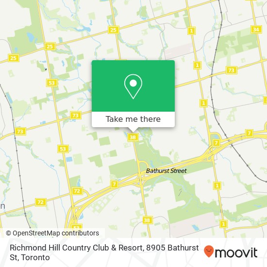 Richmond Hill Country Club & Resort, 8905 Bathurst St map