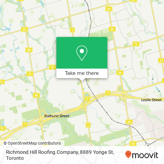 Richmond Hill Roofing Company, 8889 Yonge St map