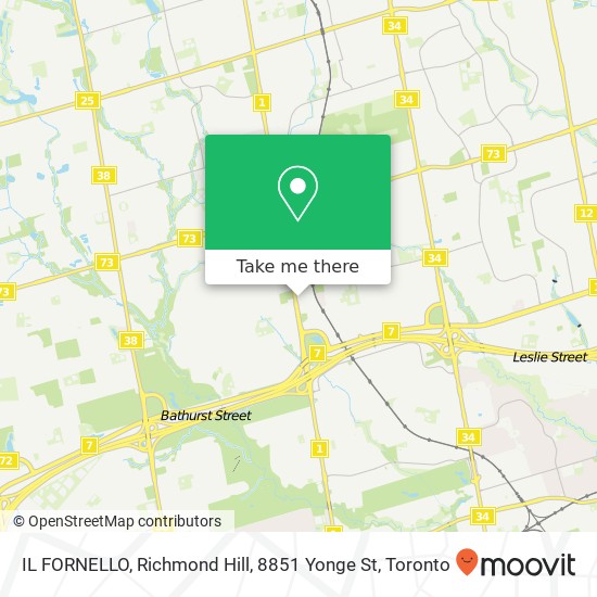 IL FORNELLO, Richmond Hill, 8851 Yonge St map