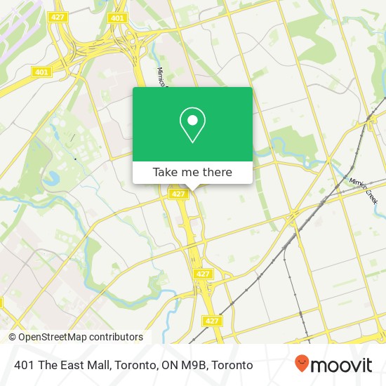 401 The East Mall, Toronto, ON M9B map