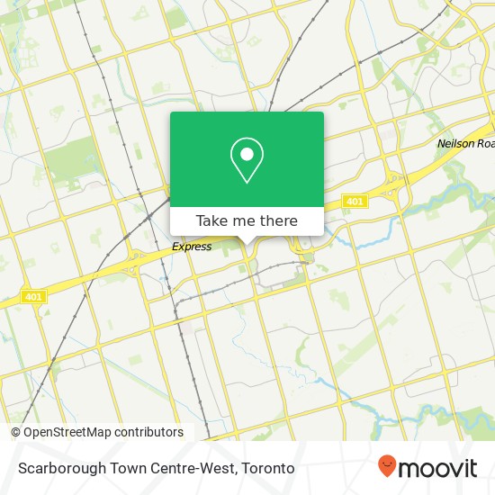 Scarborough Town Centre-West map