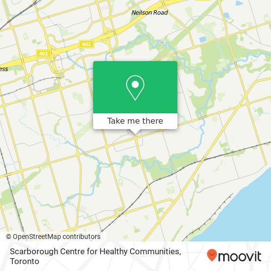 Scarborough Centre for Healthy Communities map