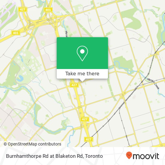 Burnhamthorpe Rd at Blaketon Rd map