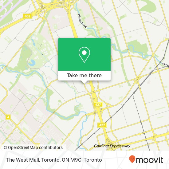 The West Mall, Toronto, ON M9C map