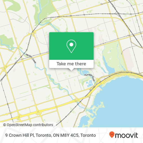 9 Crown Hill Pl, Toronto, ON M8Y 4C5 map