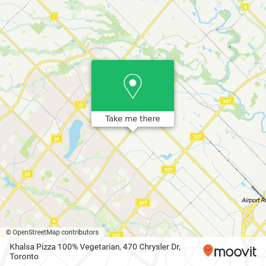 Khalsa Pizza 100% Vegetarian, 470 Chrysler Dr plan