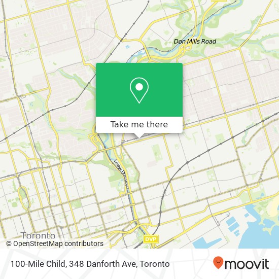 100-Mile Child, 348 Danforth Ave map