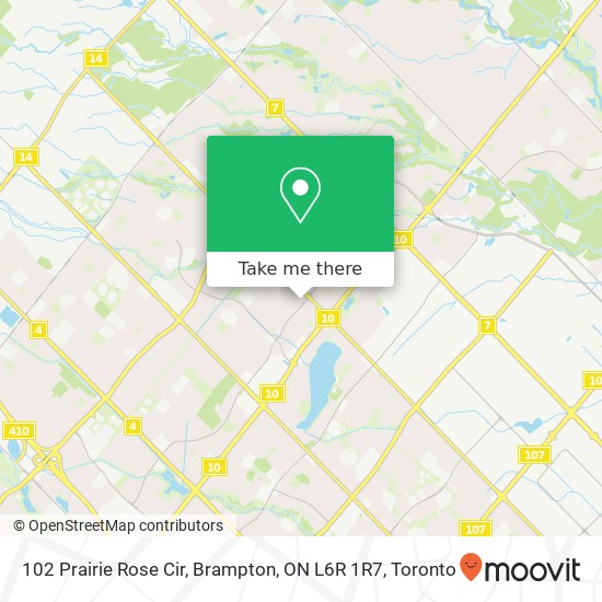102 Prairie Rose Cir, Brampton, ON L6R 1R7 map