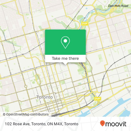 102 Rose Ave, Toronto, ON M4X map