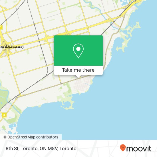 8th St, Toronto, ON M8V map