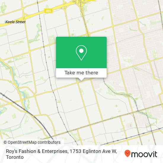 Roy's Fashion & Enterprises, 1753 Eglinton Ave W map