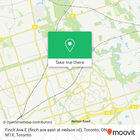 Finch Ave E (finch ave east at neilson rd), Toronto, ON M1X map