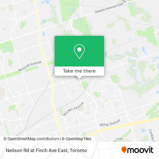 Neilson Rd at Finch Ave East map