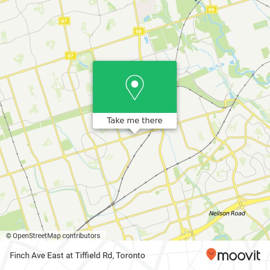 Finch Ave East at Tiffield Rd map