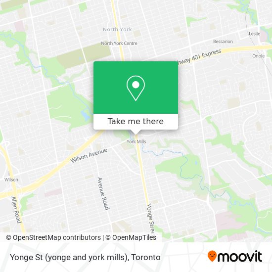 Yonge St (yonge and york mills) map