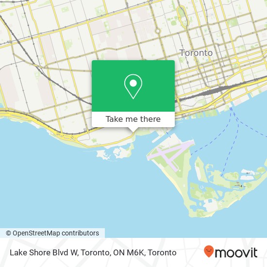 Lake Shore Blvd W, Toronto, ON M6K map