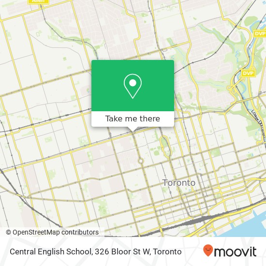 Central English School, 326 Bloor St W map