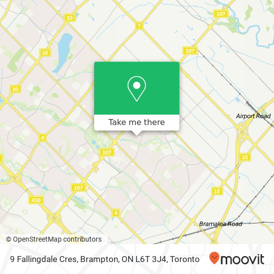 9 Fallingdale Cres, Brampton, ON L6T 3J4 map