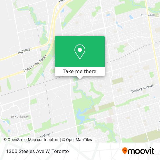 1300 Steeles Ave W map