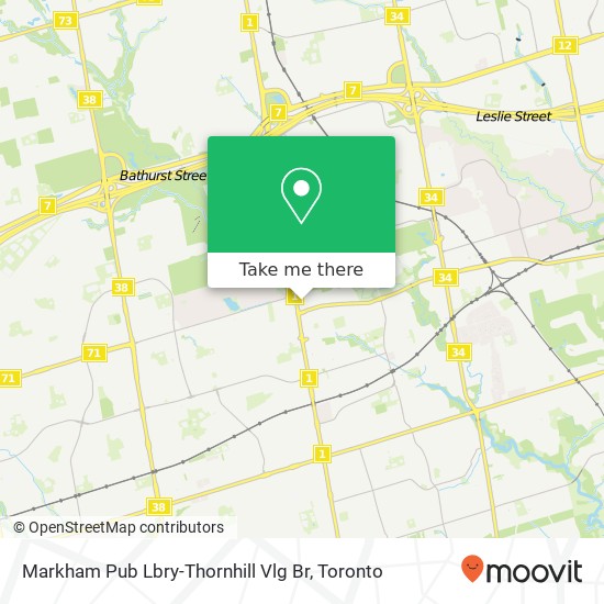 Markham Pub Lbry-Thornhill Vlg Br map