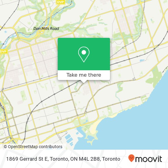 1869 Gerrard St E, Toronto, ON M4L 2B8 map