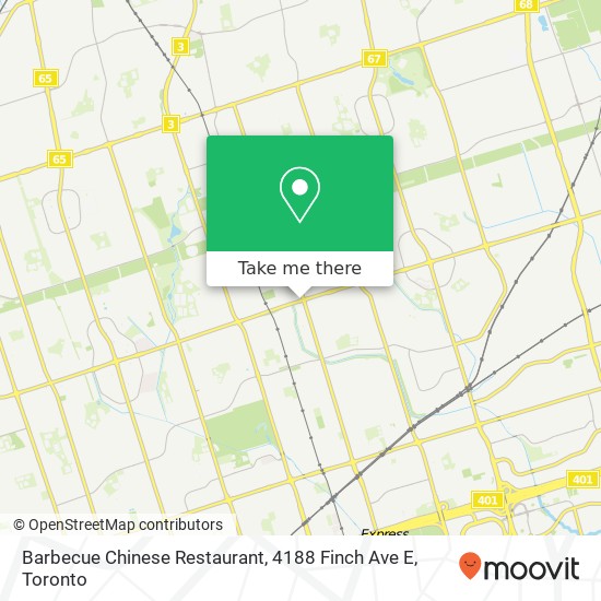 Barbecue Chinese Restaurant, 4188 Finch Ave E plan