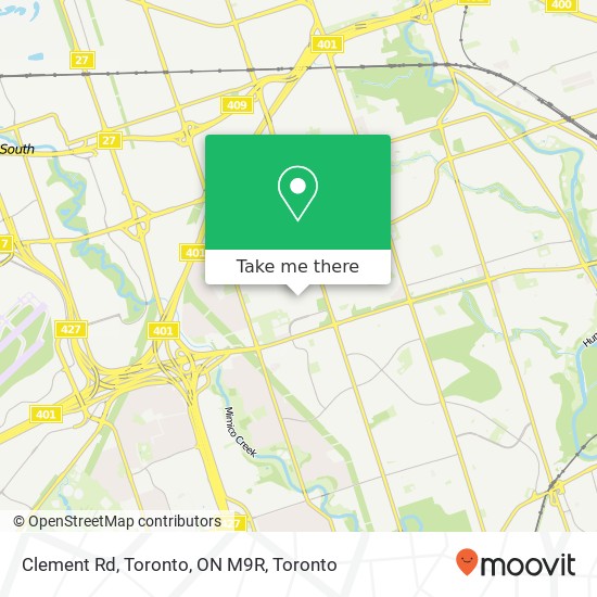 Clement Rd, Toronto, ON M9R map