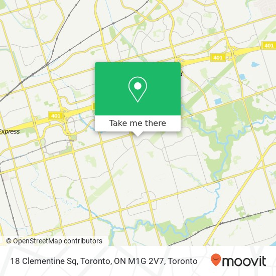 18 Clementine Sq, Toronto, ON M1G 2V7 map