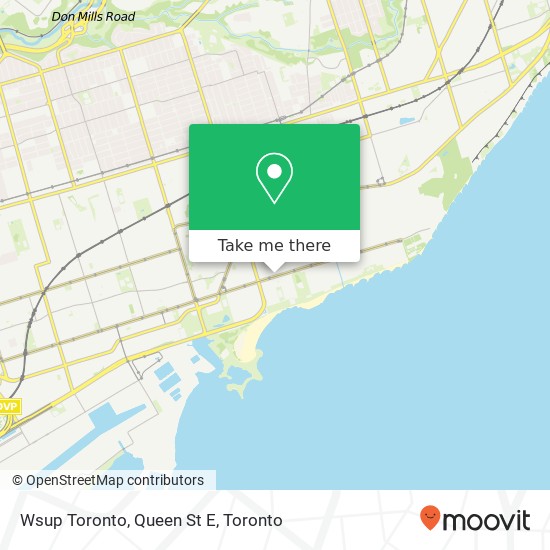 Wsup Toronto, Queen St E map