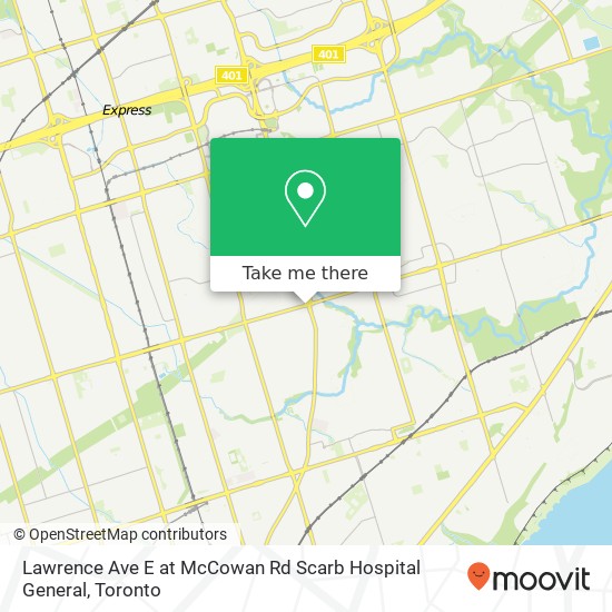 Lawrence Ave E at McCowan Rd Scarb Hospital General map