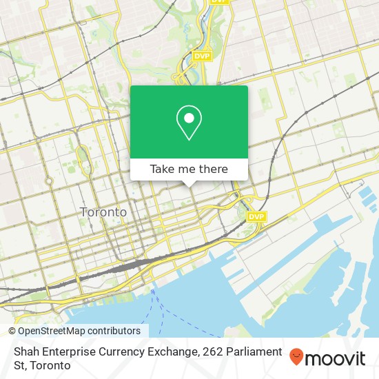 Shah Enterprise Currency Exchange, 262 Parliament St plan