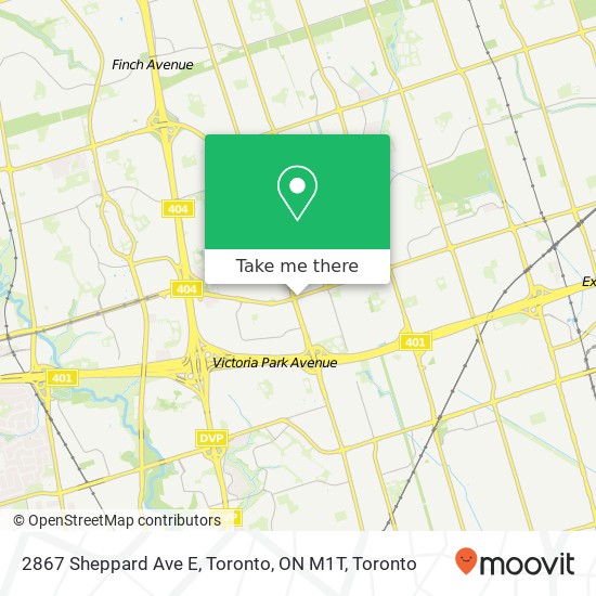 2867 Sheppard Ave E, Toronto, ON M1T map